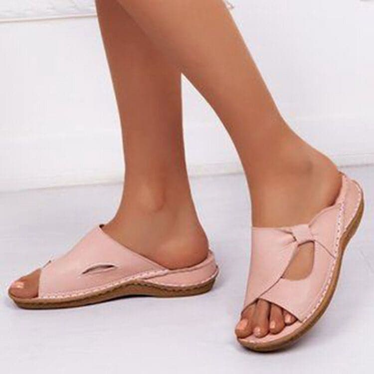 Sandales Femme - Cuir Véritable - Confort Respirant - Semelle Plate Stable