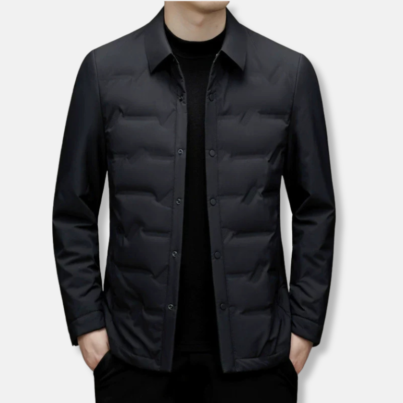 Veste homme matelassée – Coupe slim – Isolation légère – Col classique boutonné