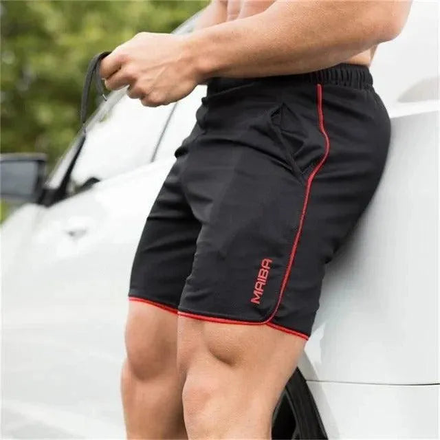 Short de Sport Homme - Taille Élastique - Coupe Courte avec Fentes - Poches Pratiques