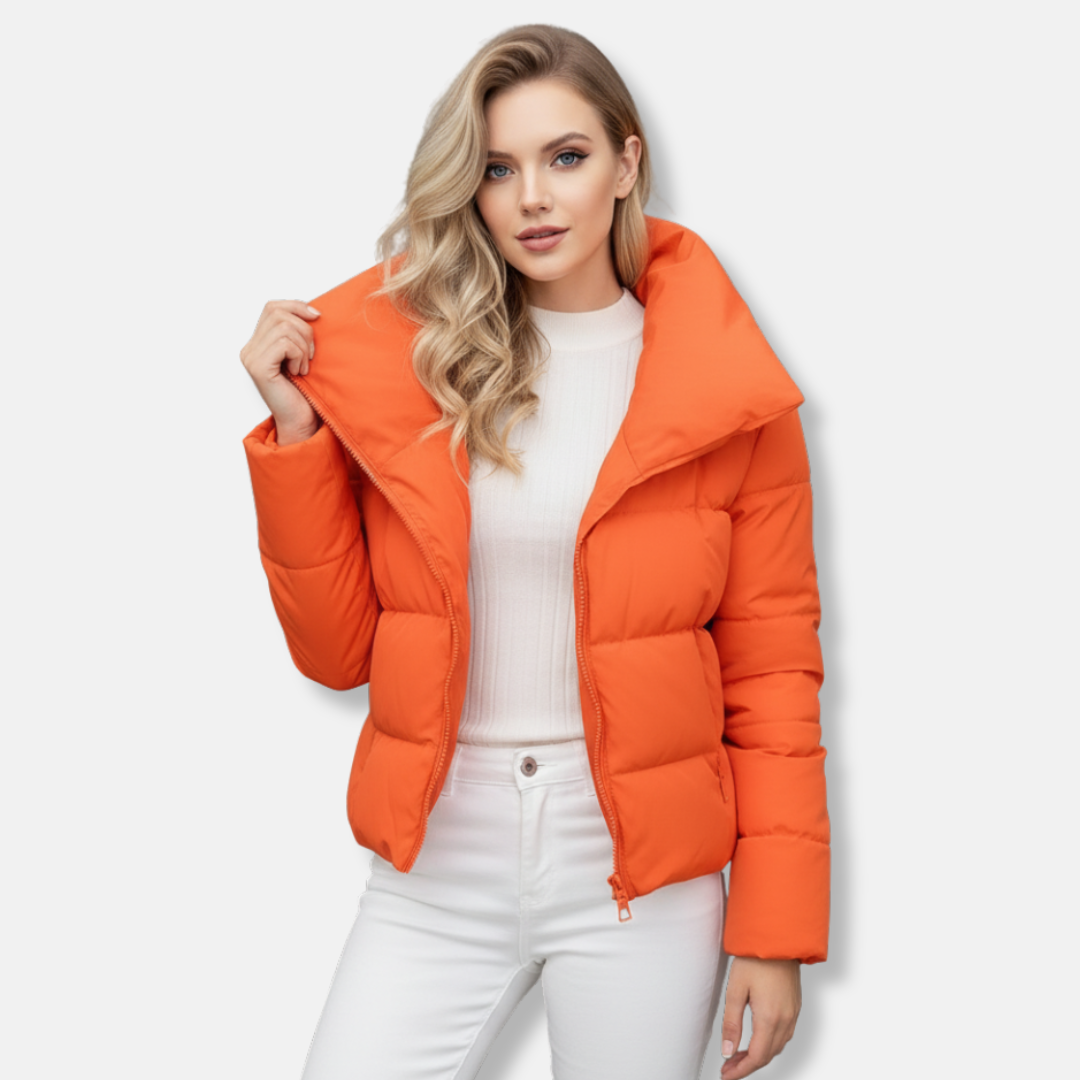 Veste matelassée femme – Coupe régulière – Col montant – Fermeture zippée – Poches sécurisées