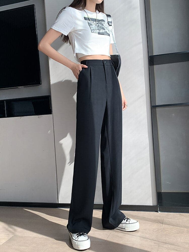 Isabella - Pantalon taille haute moderne