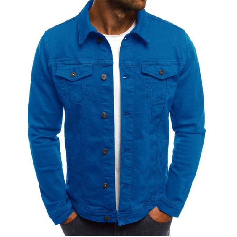Veste en jean homme – Coupe régulière structurée – Boutonnage métallique – Poches poitrine