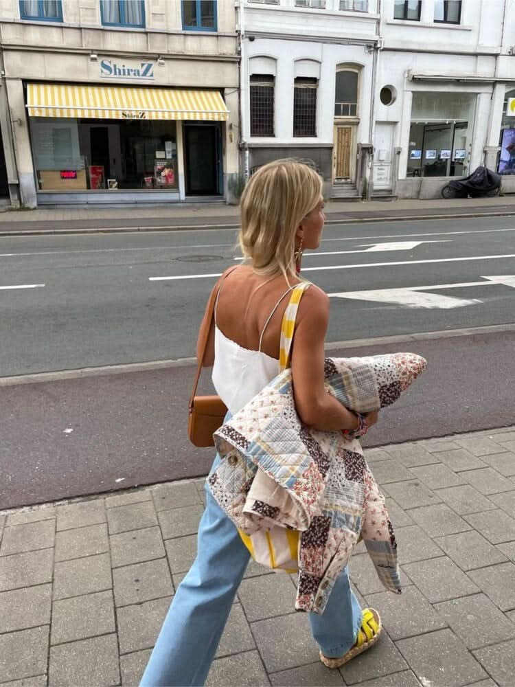 Veste d'automne en coton vintage élégante et confortable pour femme