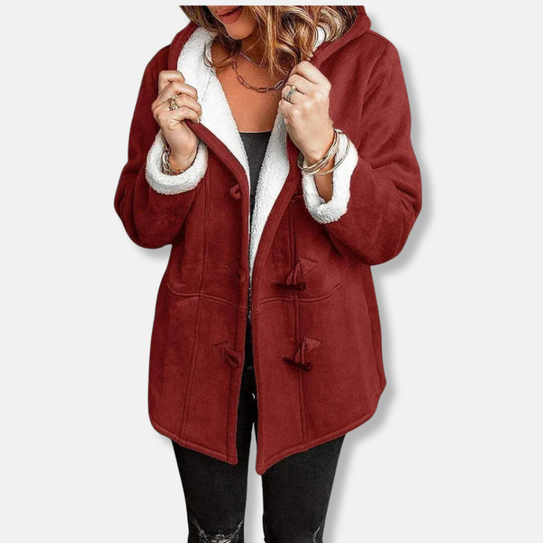 Veste polaire femme – Capuche – Doublure douce – Coupe décontractée – Longueur mi-cuisse