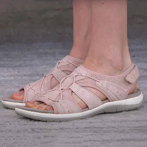 Sandales femme – Bout ouvert – Semelle coussinée – Brides réglables confort