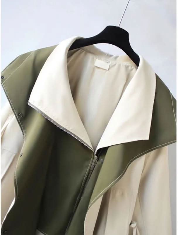 Veste Bicolore Élégante, Oversize et Fonctionnelle pour Femmes