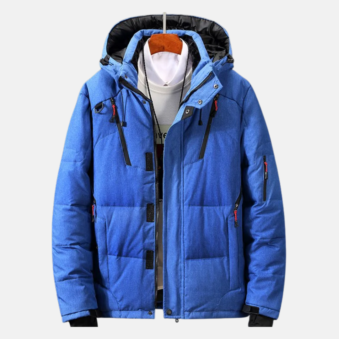 Olivier Doudoune Coupe Décontractée | Col Montant Capuche Homme