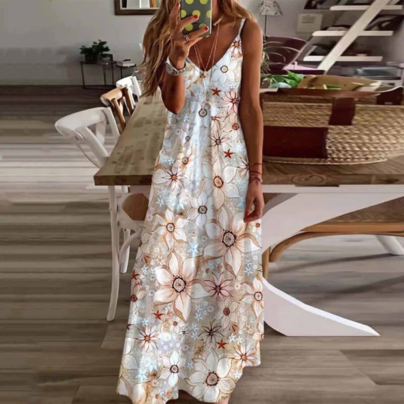 Louna - Robe longue sans manches à la mode