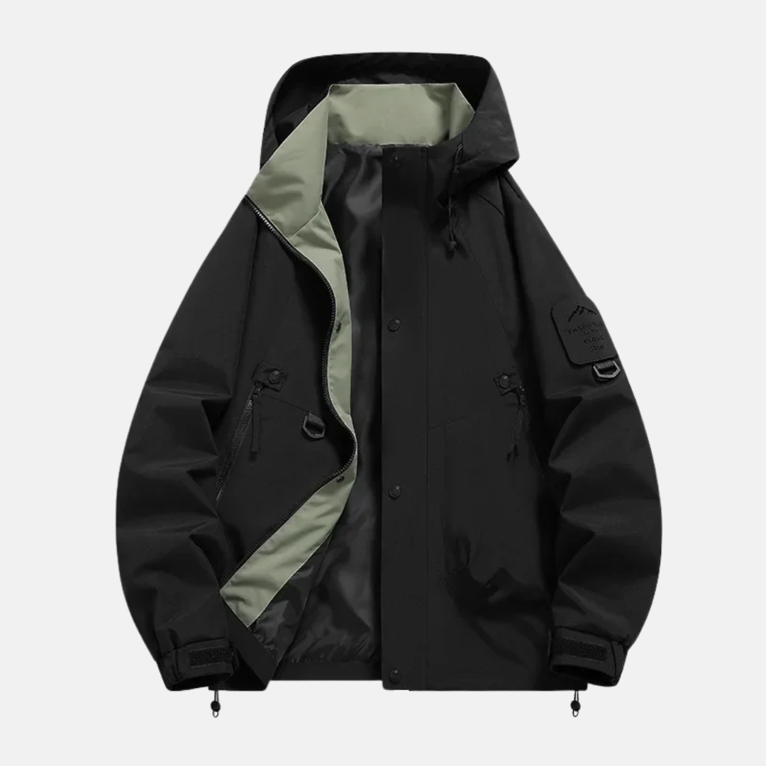 Homme Veste - Tissu Tissé - Coupe Décontractée - Capuche Ajustable - Manches Longues