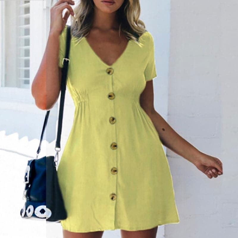 Nadine - Robe d'été élégante avec boutons