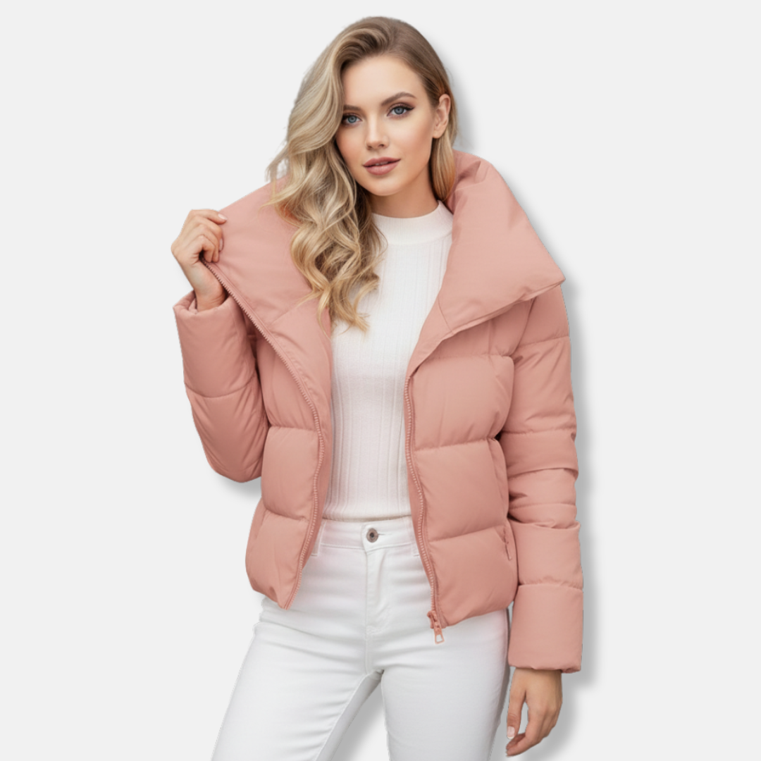 Veste matelassée femme – Coupe régulière – Col montant – Fermeture zippée – Poches sécurisées
