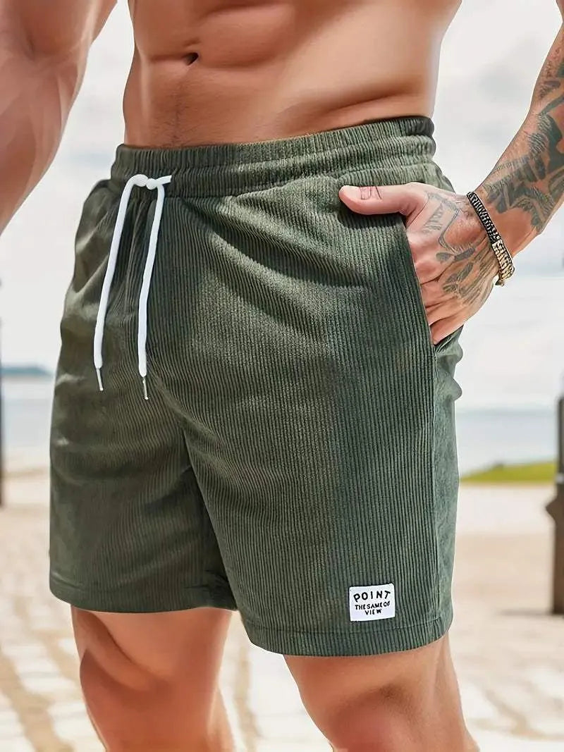 Short Homme - Taille Élastique avec Cordon - Coupe Confortable - Tissu Respirant