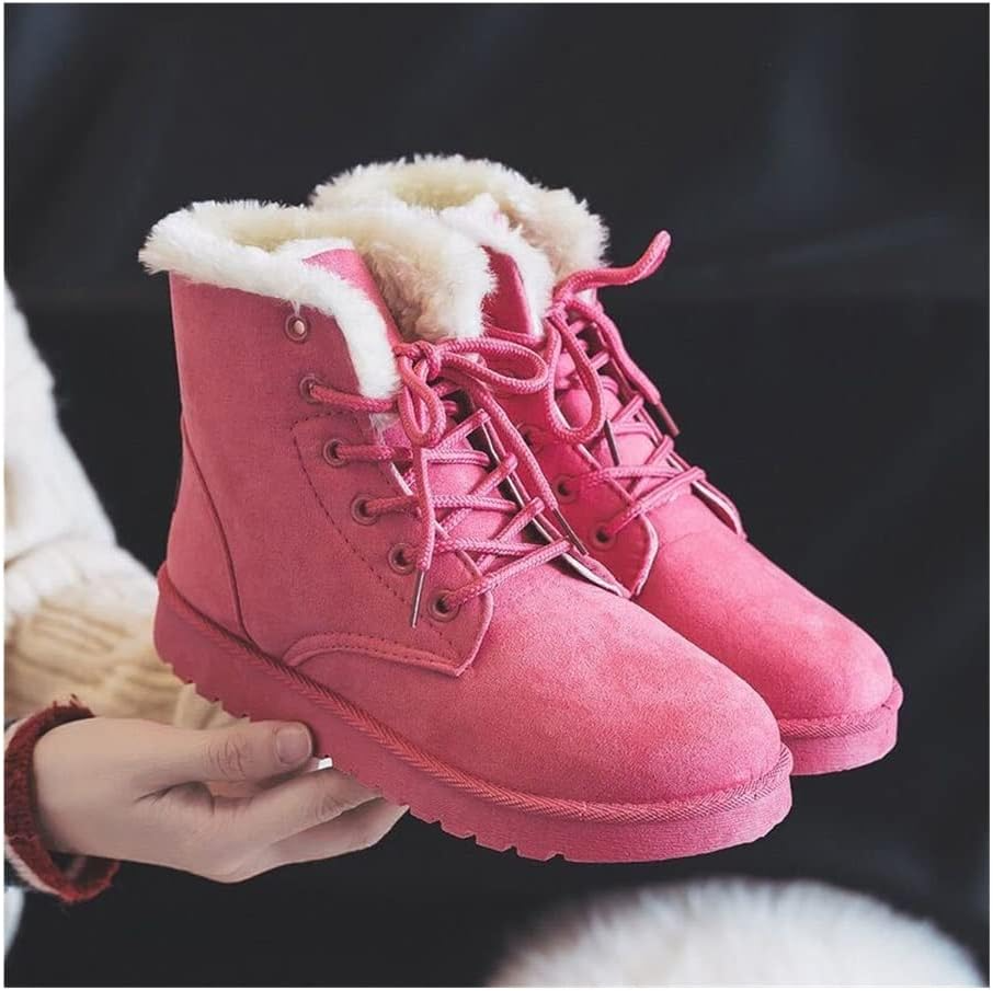 Bottes femme – Design cheville – Finition suédée – Doublure fourrure – Semelle antidérapante
