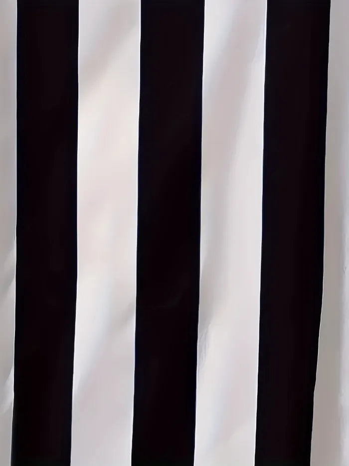 Robe Femme - Rayée - Coupe Droite Ample - Manches Mi-Longues - Col V Casual