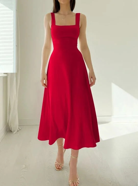 Robe à larges bretelles en coton - Confortable, élégante et respirante