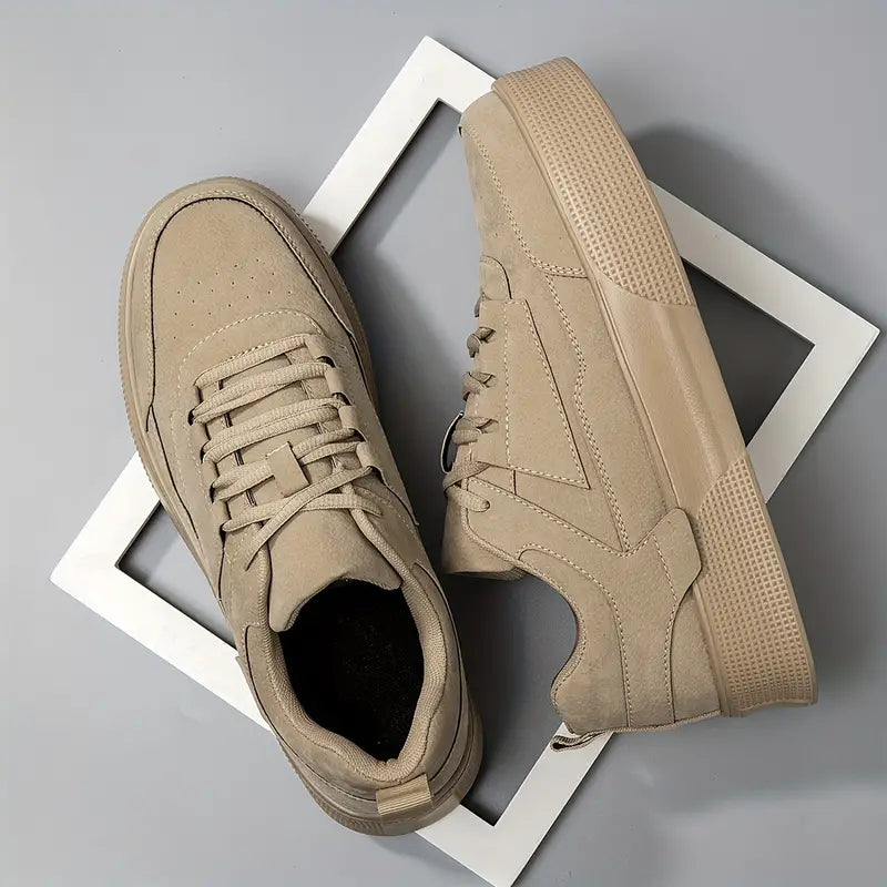 Sneakers Homme - Design Moderne - Basse en Toile ou Daim - Semelle Épaisse Antidérapante - Lacets Ajustables