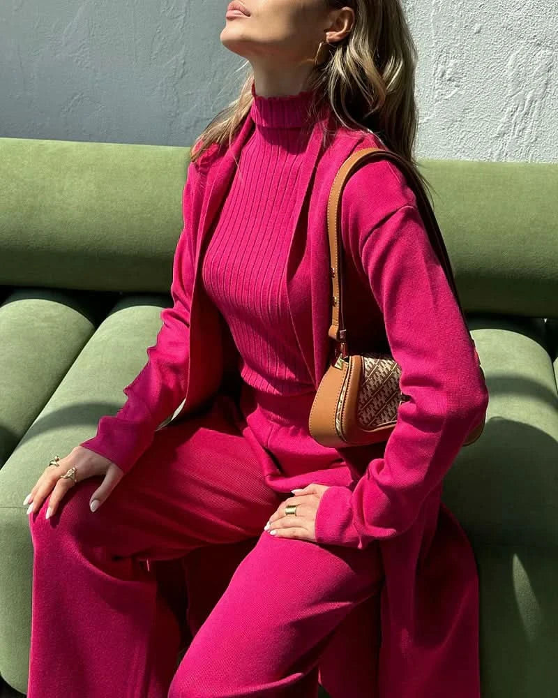 Ensemble Cozy Luxe, Élégant, Confortable et Sophistiqué pour Femmes