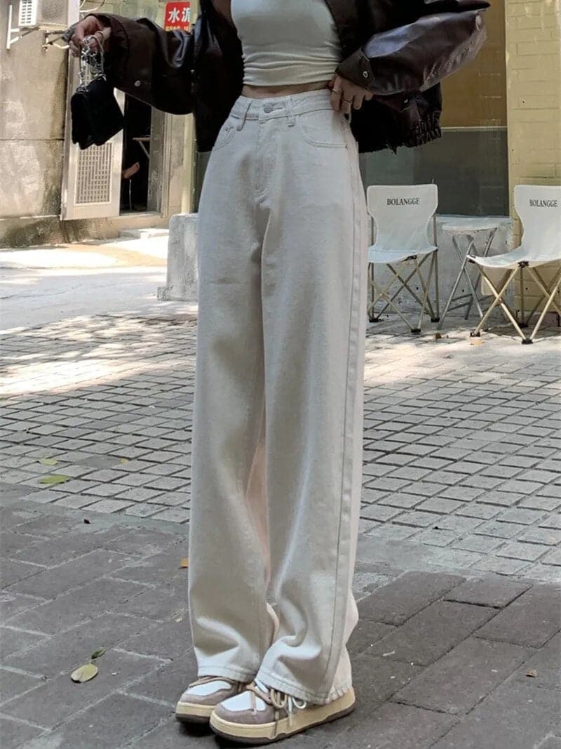 Ellen - Pantalon moderne et large à taille haute