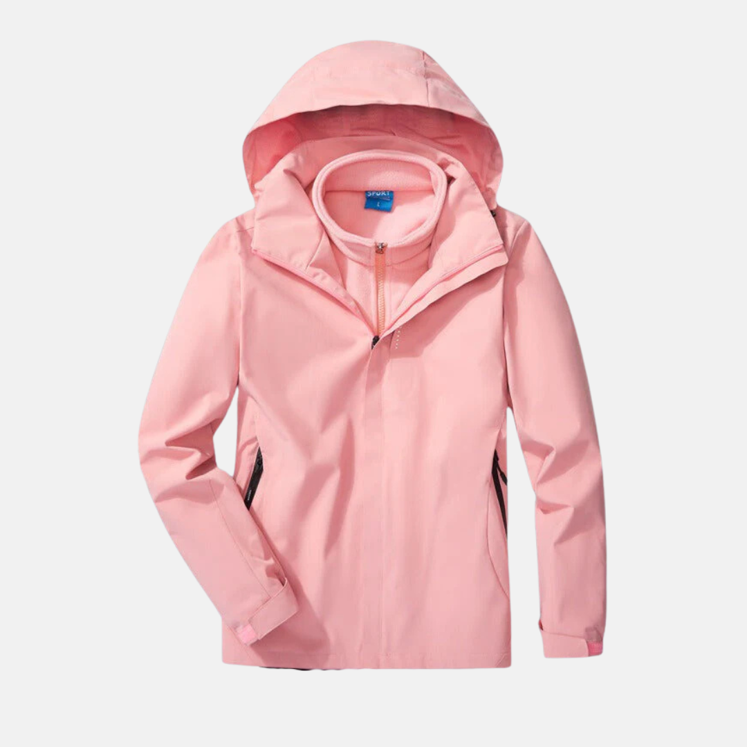 Femme Ensemble Deux Pièces - Tissu Tissé Résistant - Coupe décontractée - Col montant à capuche ajustable