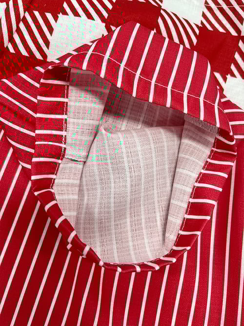 Pantalon Femme - Coupe Ample - Taille Élastique - Imprimé Rayures et Carreaux