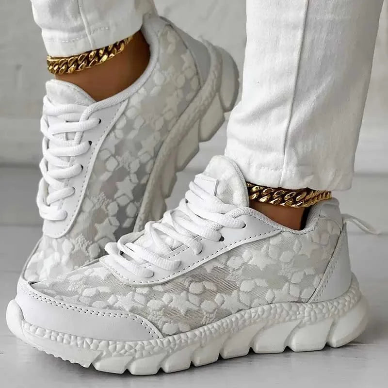 Baskets femme – Maille respirante – Semelle amortie – Coupe confort casual