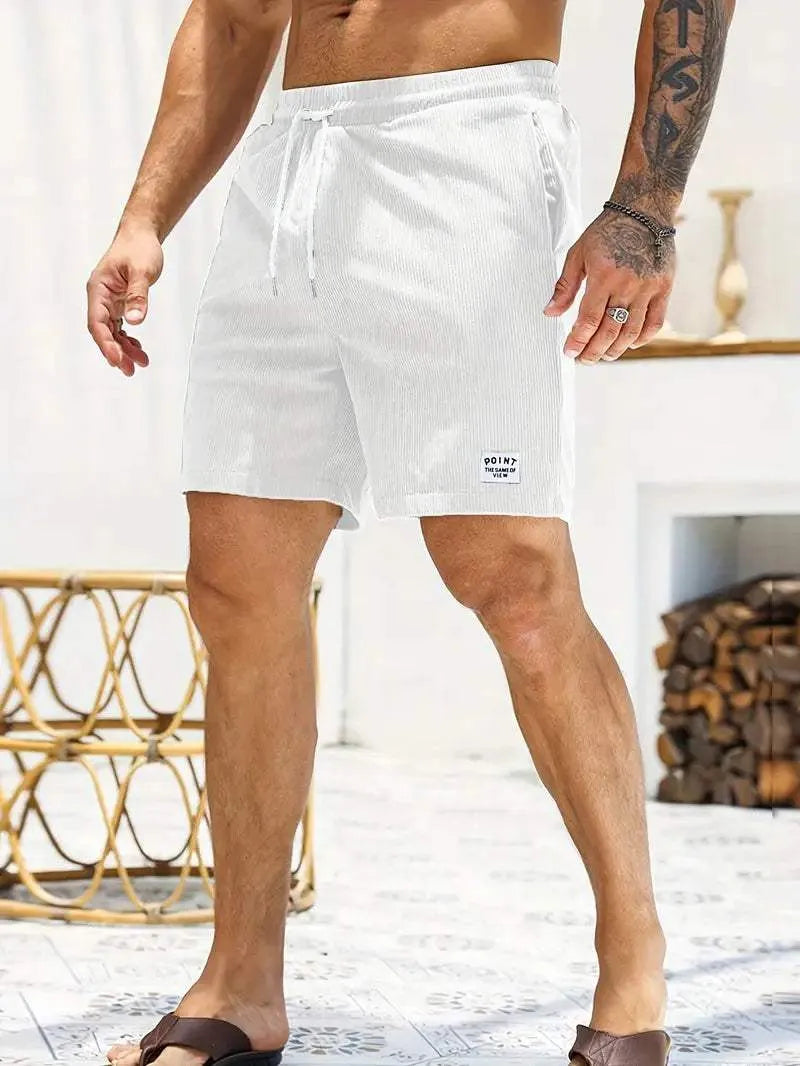 Short Homme - Taille Élastique avec Cordon - Coupe Confortable - Tissu Respirant