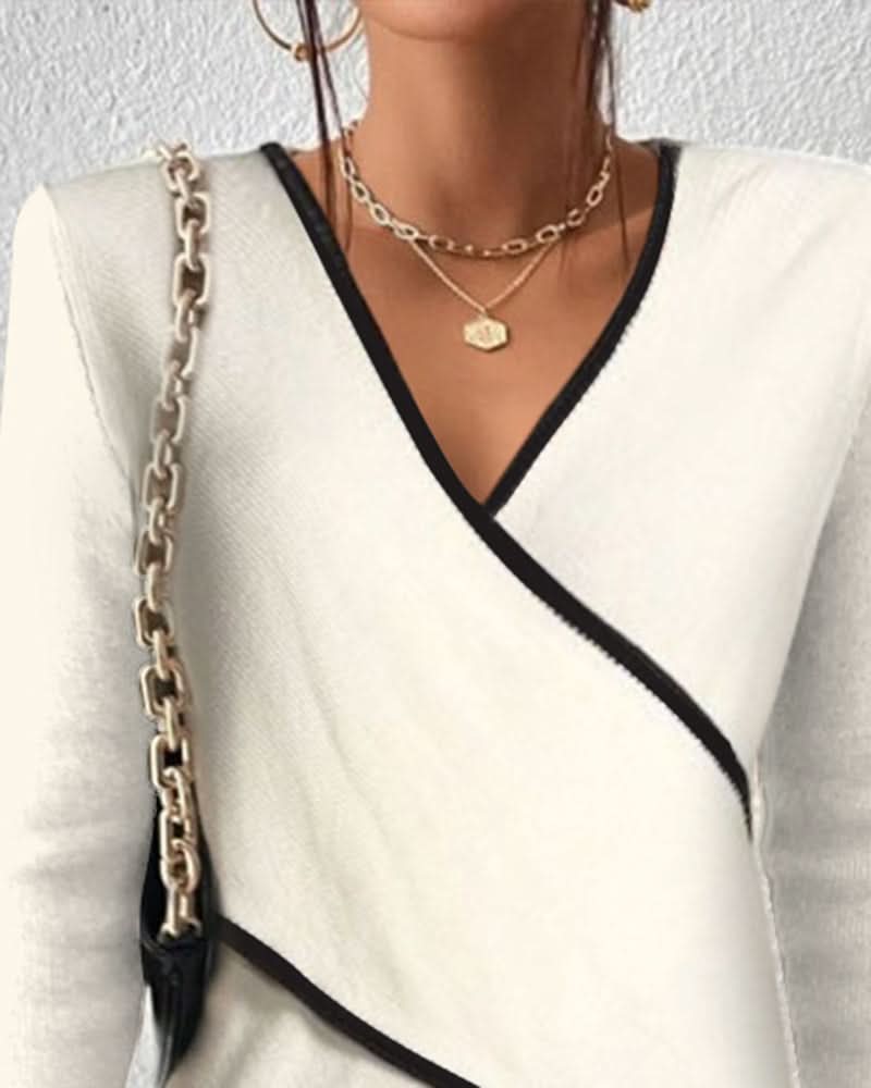 Chic Wrap Sweater, Élégant, Confortable et Polyvalent pour Femme