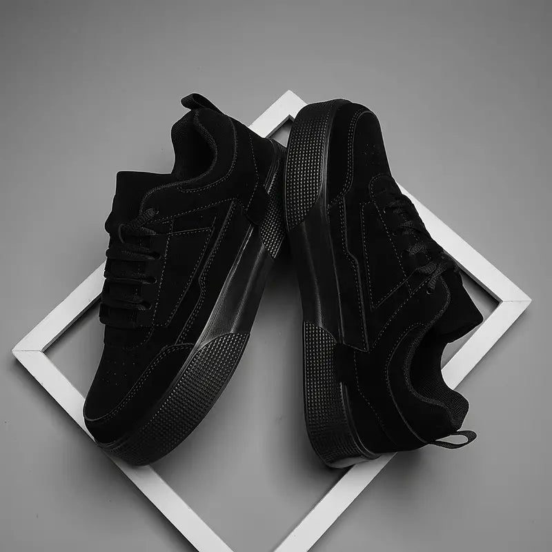 Sneakers Homme - Design Moderne - Basse en Toile ou Daim - Semelle Épaisse Antidérapante - Lacets Ajustables
