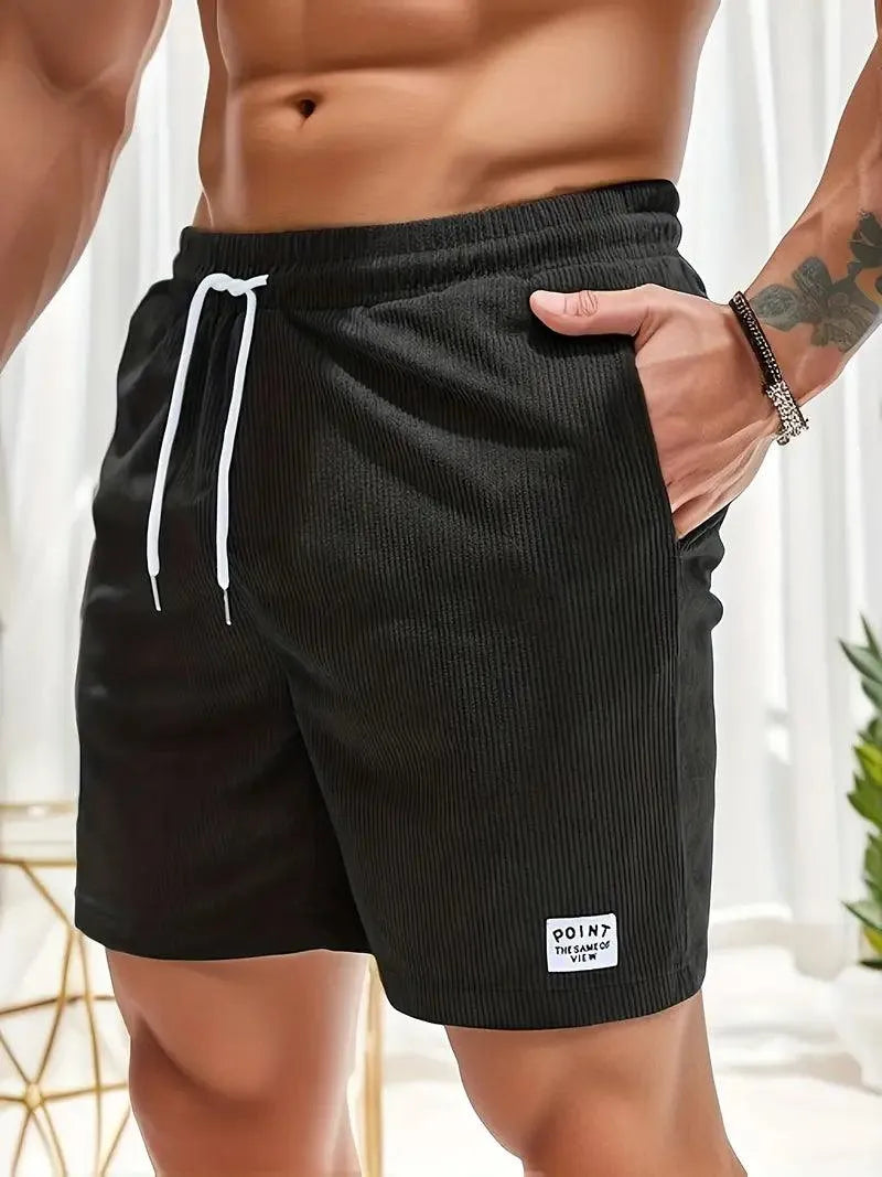 Short Homme - Taille Élastique avec Cordon - Coupe Confortable - Tissu Respirant