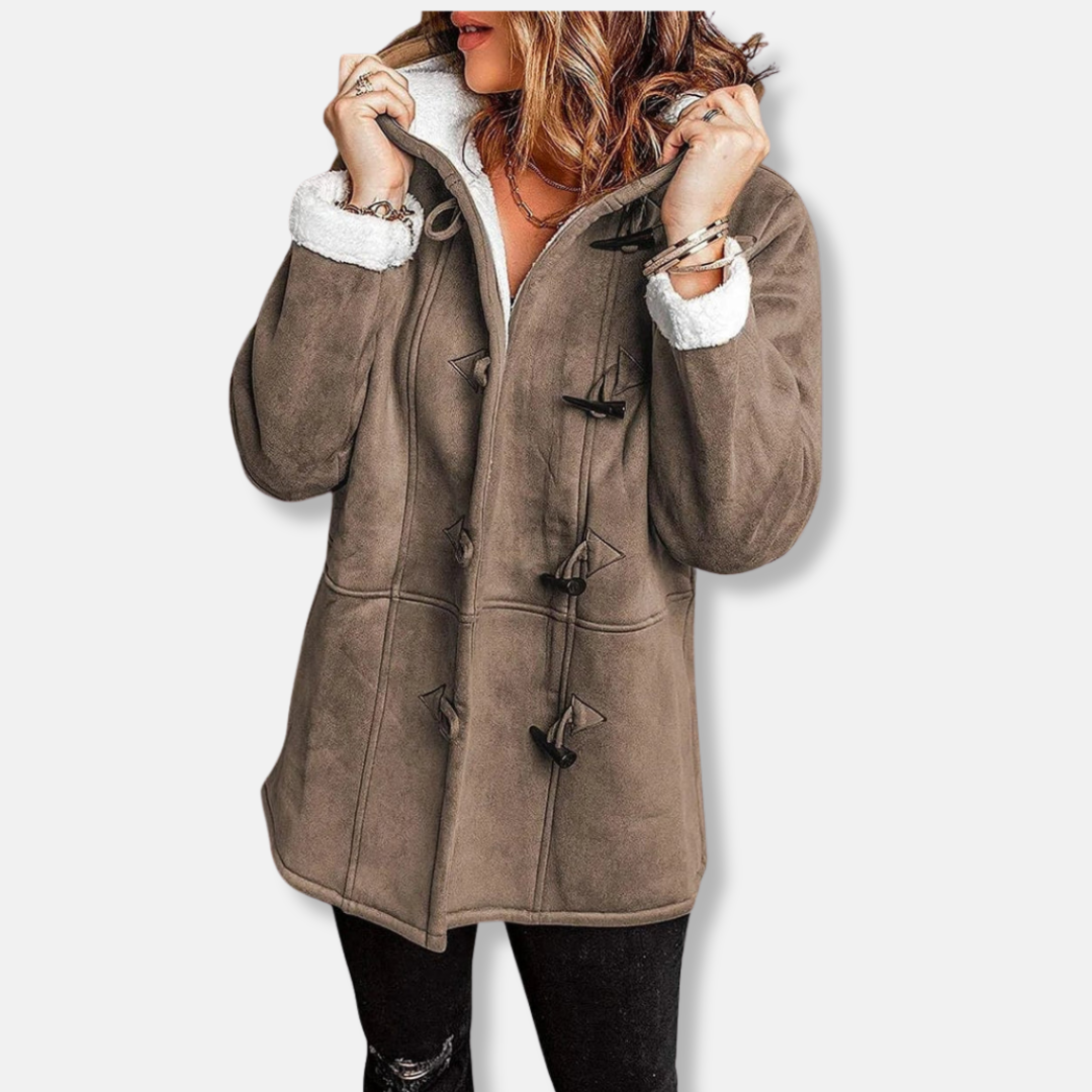 Veste polaire femme – Capuche – Doublure douce – Coupe décontractée – Longueur mi-cuisse