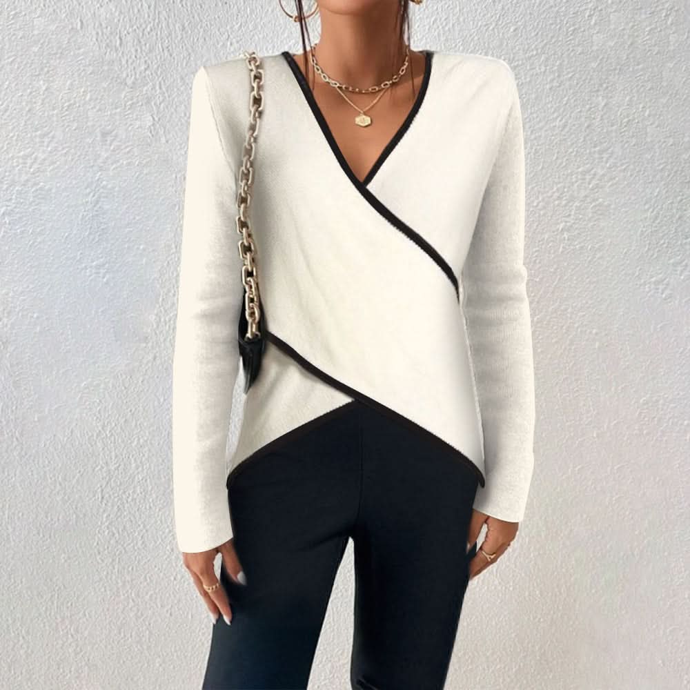 Chic Wrap Sweater, Élégant, Confortable et Polyvalent pour Femme