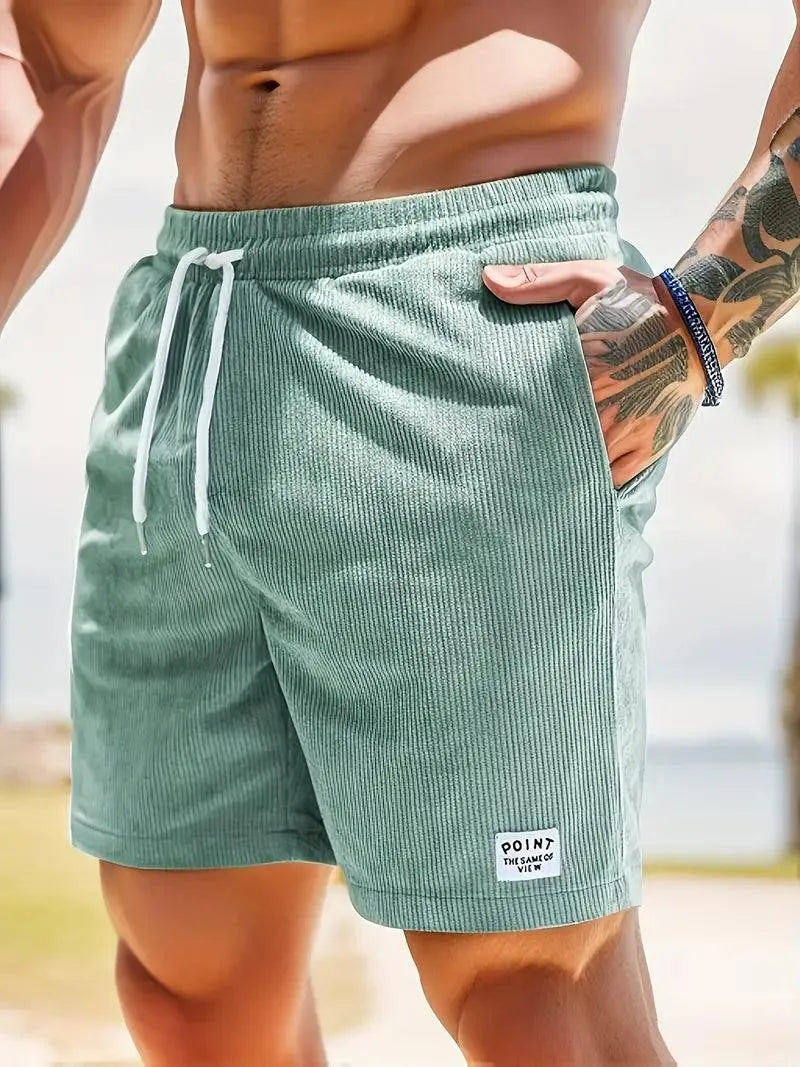 Short Homme - Taille Élastique avec Cordon - Coupe Confortable - Tissu Respirant