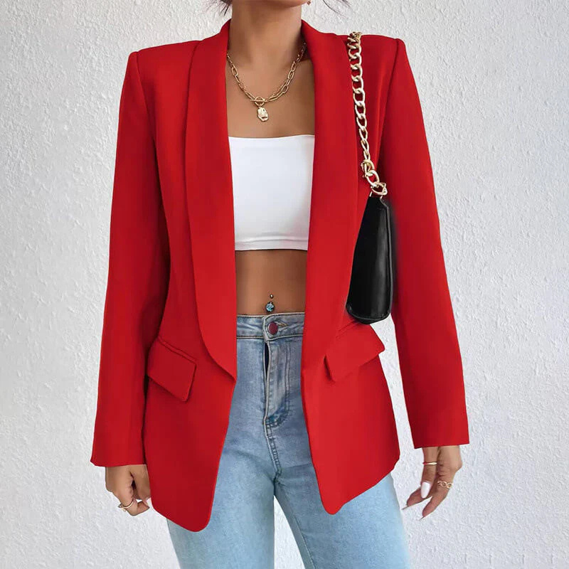 Blazer Femme – Coupe Cintrée – Revers Classique – Fermeture Un Bout – Style Structuré