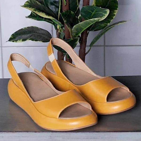 Sandales Slingback Femme - Confort Semelle Plate - Bout Ouvert - Élégantes et Décontractées