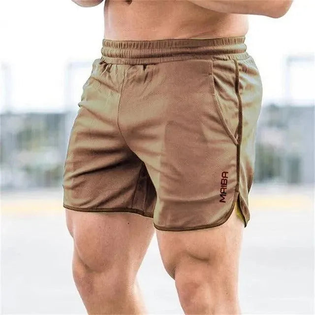 Short de Sport Homme - Taille Élastique - Coupe Courte avec Fentes - Poches Pratiques