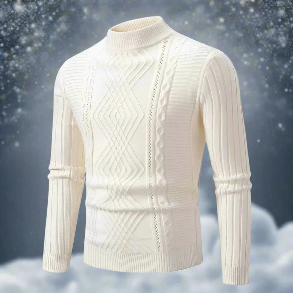 Pull à col roulé épais, élégant et confortable pour homme