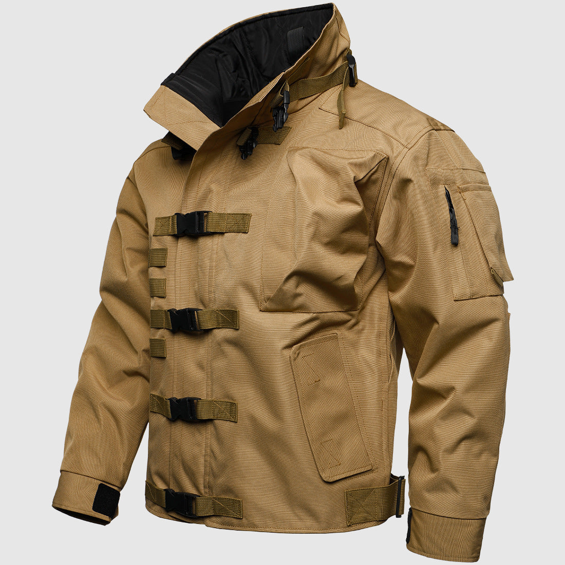 Veste homme – Coupe ajustable – Style utilitaire – Tissu résistant déperlant