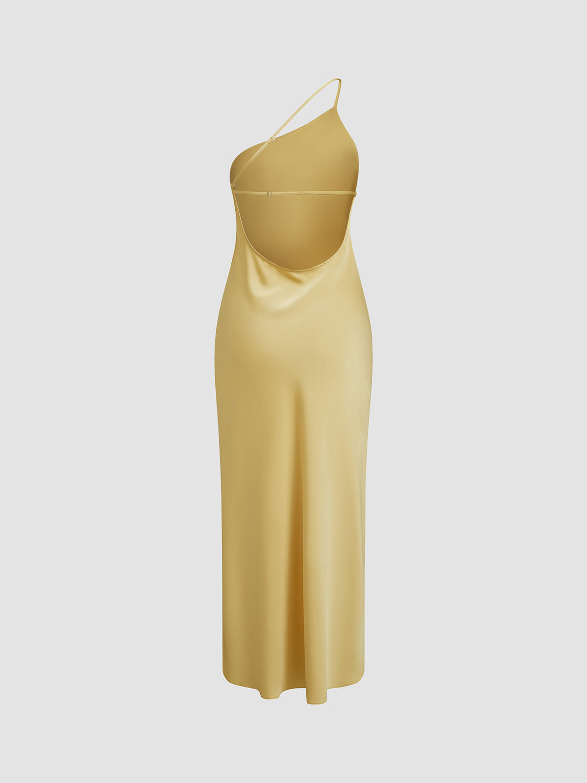 Robe Longue Femme - Satin Élégant - Sans Manches - Fendue - Coupe Ajustée