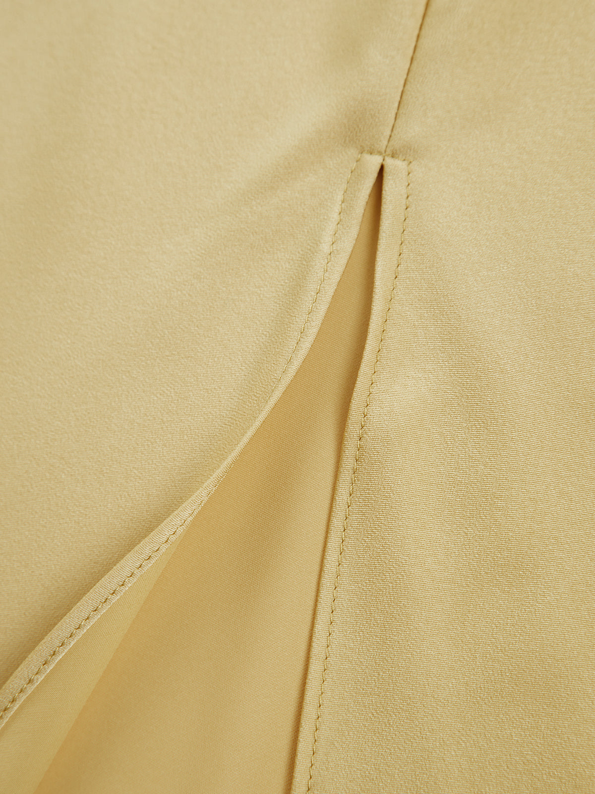 Robe Longue Femme - Satin Élégant - Sans Manches - Fendue - Coupe Ajustée