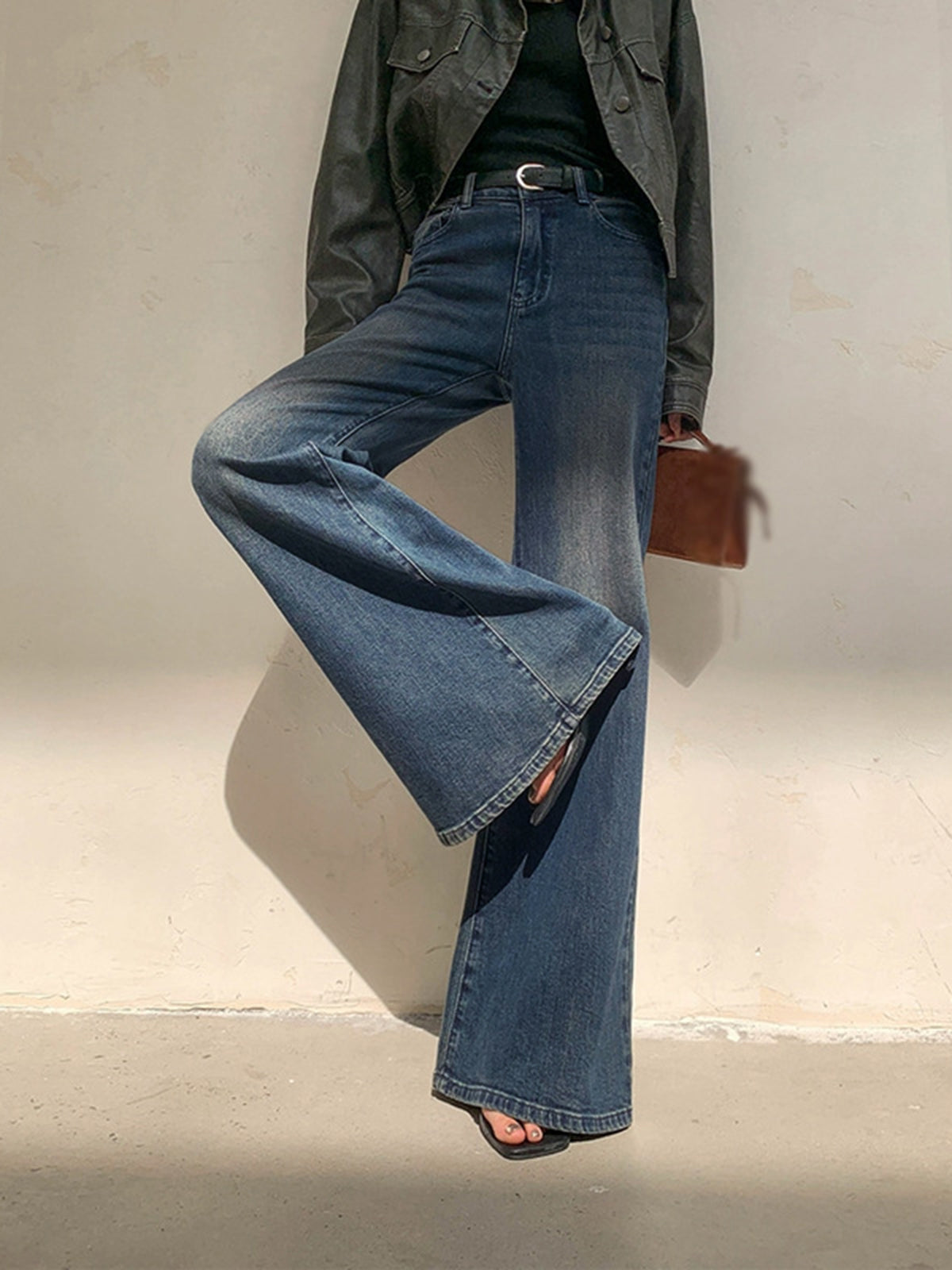 Jean Large Taille Haute - Coupe Ample - Style Vintage - Confort Durable