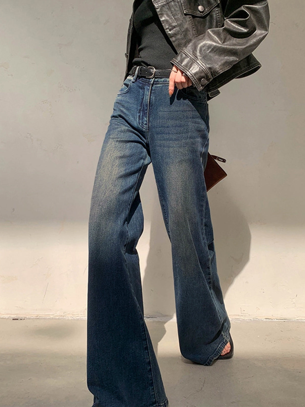 Jean Large Taille Haute - Coupe Ample - Style Vintage - Confort Durable