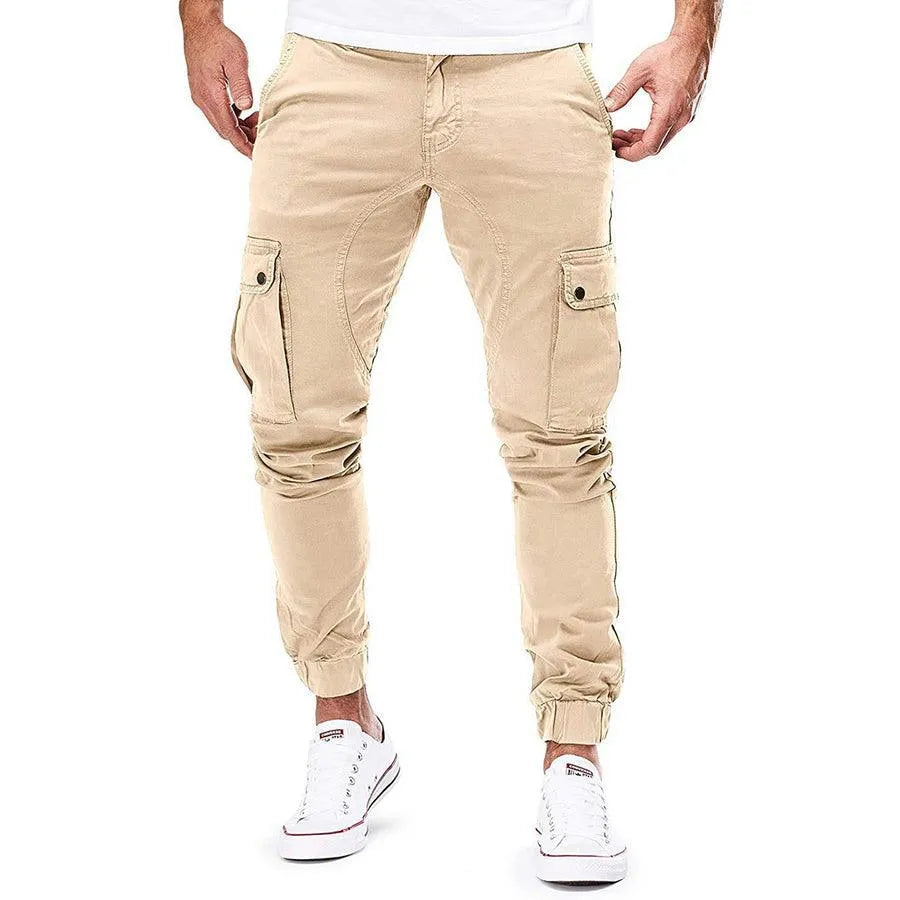 Pantalon Cargo Jogger Homme - Coupe Confortable - Taille Élastique avec Cordon - Poches Multiples