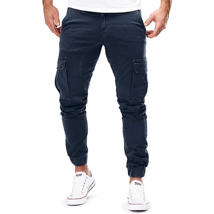 Pantalon Cargo Jogger Homme - Coupe Confortable - Taille Élastique avec Cordon - Poches Multiples