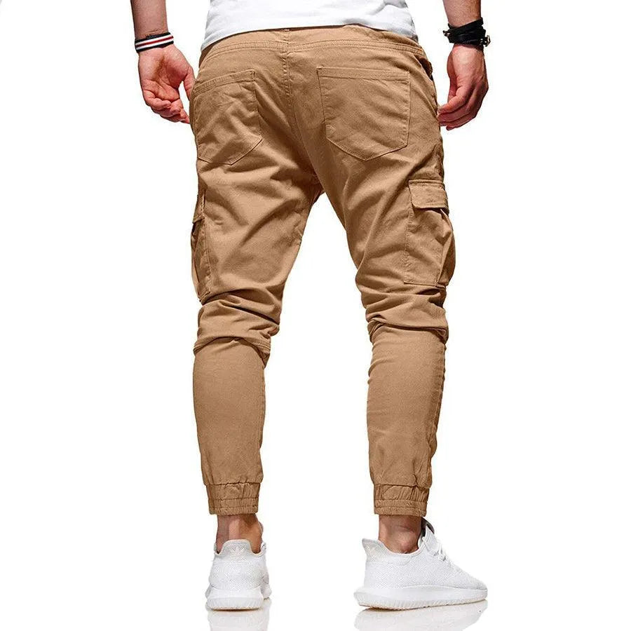 Pantalon Cargo Jogger Homme - Coupe Confortable - Taille Élastique avec Cordon - Poches Multiples