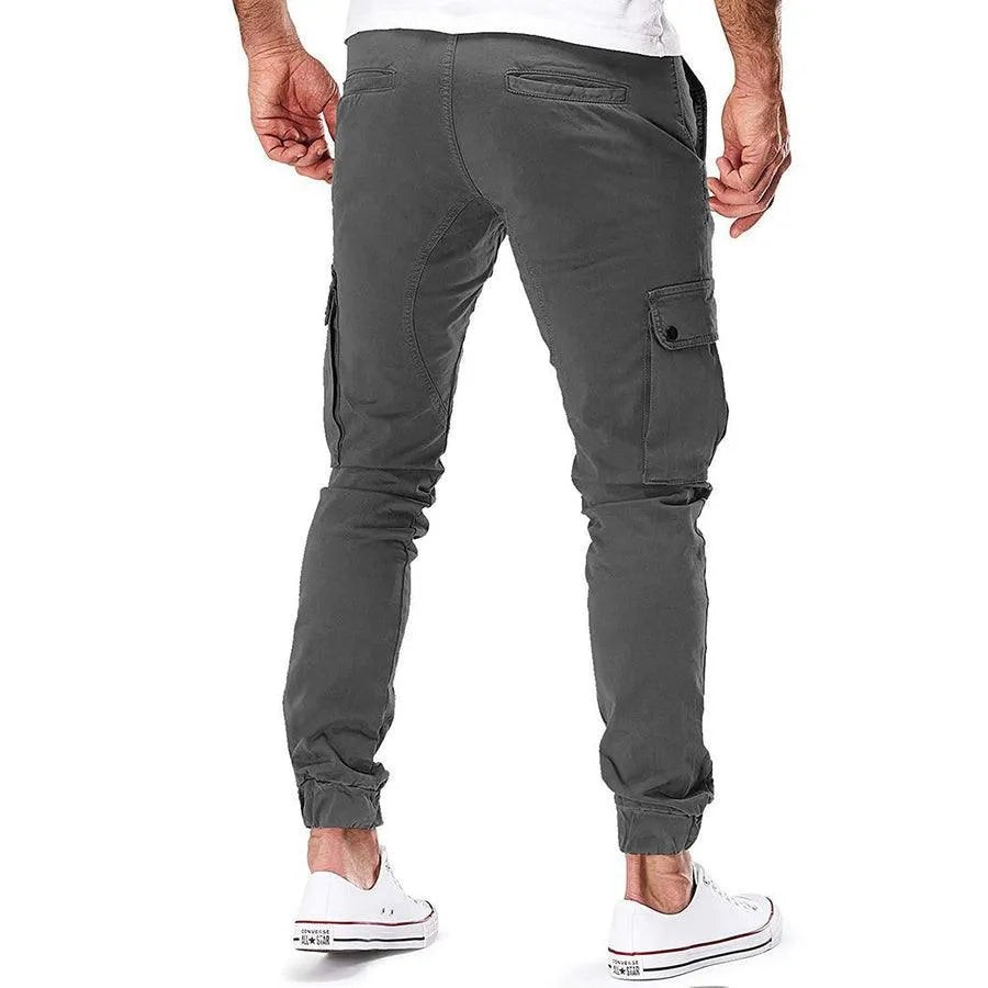 Pantalon Cargo Jogger Homme - Coupe Confortable - Taille Élastique avec Cordon - Poches Multiples