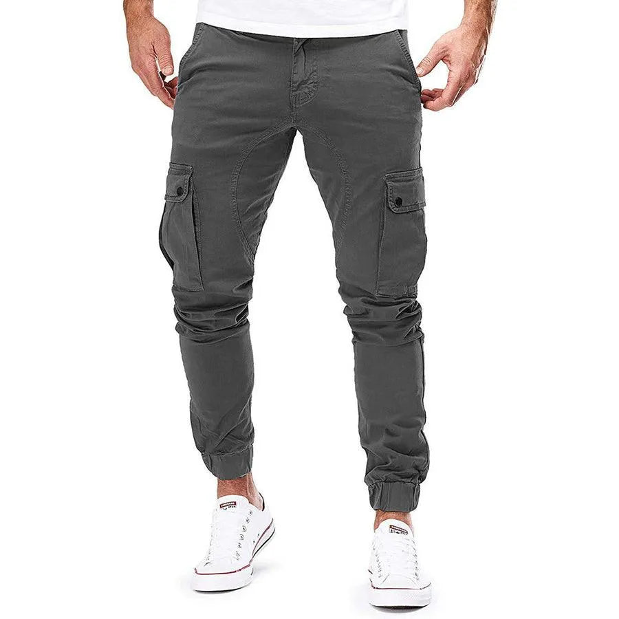 Pantalon Cargo Jogger Homme - Coupe Confortable - Taille Élastique avec Cordon - Poches Multiples
