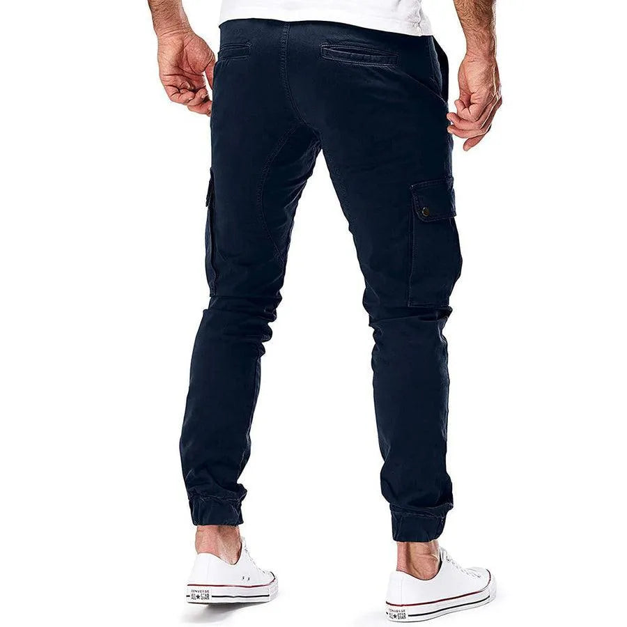 Pantalon Cargo Jogger Homme - Coupe Confortable - Taille Élastique avec Cordon - Poches Multiples