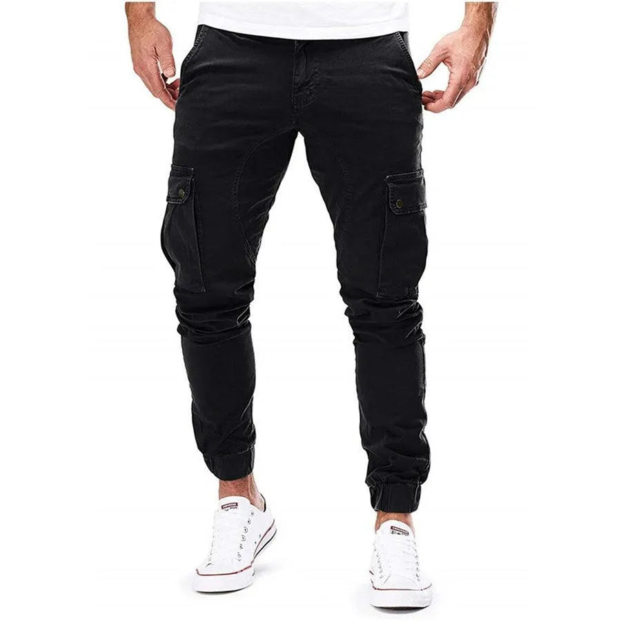 Pantalon Cargo Jogger Homme - Coupe Confortable - Taille Élastique avec Cordon - Poches Multiples