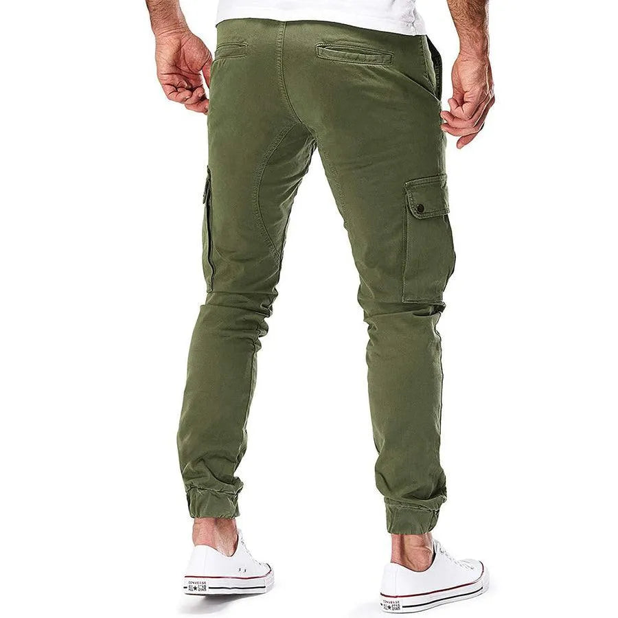 Pantalon Cargo Jogger Homme - Coupe Confortable - Taille Élastique avec Cordon - Poches Multiples