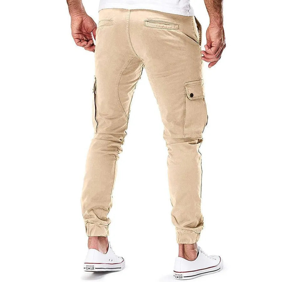 Pantalon Cargo Jogger Homme - Coupe Confortable - Taille Élastique avec Cordon - Poches Multiples